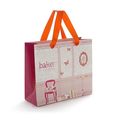 Pink rocking horse print gift bag